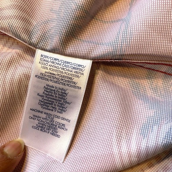 Chaps Button Down Shirt Mens Medium Tropical Short Sleeve Wicking Sun Protection - Picture 8 of 12